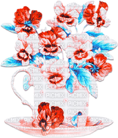 soave deco flowers spring vintage cup vase - kostenlos png