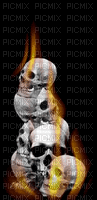 burning skulls - GIF animate gratis