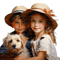 loly33 enfant chien printemps - PNG gratuit
