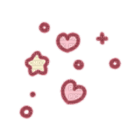 huwahuwa pink stars and hearts - бесплатно png