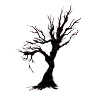 kikkapink deco scrap tree gothic spooky - png gratis