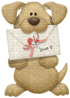 Kaz_Creations Valentine Deco Love Puppy Dog - kostenlos png