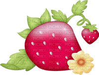 Strawberry Flower Red Yellow Charlotte - Bogusia - PNG gratuit