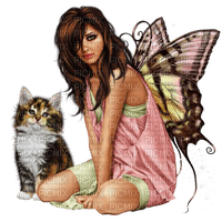 fairy  with cat by nataliplus - besplatni png