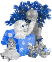 soave animals cat christmas winter deco gift box - PNG gratuit
