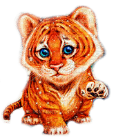 Y.A.M._Winter animals tiger - Free PNG
