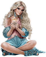 Woman, candles, Leila - Free PNG