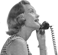 woman with phone bp - PNG gratuit