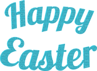 Happy Easter.Text.turquoise.Victoriabea - nemokama png