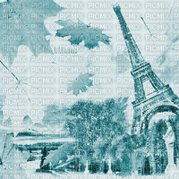 Y.A.M._Autumn background Paris city blue - GIF animé gratuit
