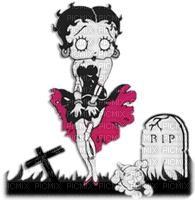 soave betty boop gothic halloween cemetery - darmowe png
