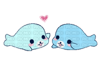 Seals in love - png grátis