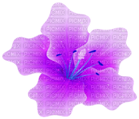 purple flower deco - gratis png