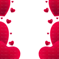 Coeur cadre frame rouge red heart deco - png gratis