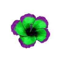 Tropical.Flower.Green.Purple - PNG gratuit