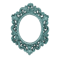 kikkapink deco scrap blue mirror frame - png gratis