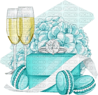 Box Champagne Ring Flower - Bogusia - PNG gratuit