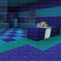 Blue Minecraft Room - bezmaksas png