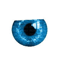 Half Eyes, Blue, Gif, Animation - JitterBugGirl