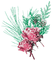 soave deco winter chrsitmas branch flowers rose - kostenlos png