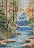 cascade aquarelle - zadarmo png