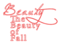 The Beauty Of Fall.Text.White.Red - zadarmo png