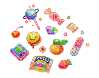 candy pixel art - Nemokamas animacinis gif