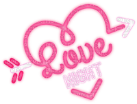 neon pink love Bb2 - PNG gratuit
