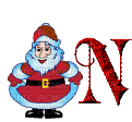 Kathleen Reynolds Alphabets Colours Tree Santa Letter N - Безплатен анимиран GIF