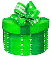 Gift.Box.White.Green - PNG gratuit
