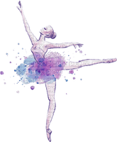 MMarcia Silhueta bailarina aquarela - PNG gratuit