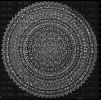 Mandala, glitter, black, white, grey, gif - Бесплатный анимированный гифка