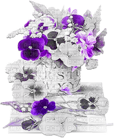 soave deco vintage flowers vase table spring black - 免费PNG