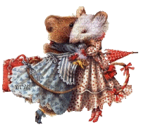Country Mice Mouse Friends Hugging