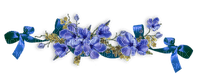 deco-divider-flower-blue - PNG gratuit