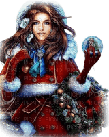 kikkapink winter christmas girl woman - png ฟรี