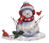 bonhomme de neige - GIF animasi gratis