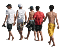 killar på stranden - nemokama png
