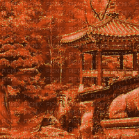 Orange Japanese Background - GIF animado gratis