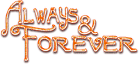 ALWAYS & FOREVER.Text.Orange - 免费PNG