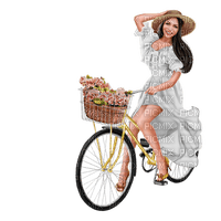 kvinna-cykel - Free PNG