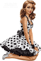 Women. Polka dot dress. Leila - PNG gratuit