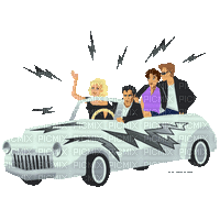 John Travolta Car - Бесплатный анимированный гифка