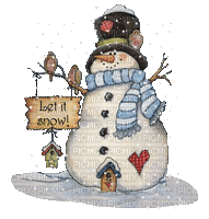 snowman - GIF animado gratis