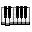 small pixel piano - Gratis animeret GIF