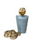 Milk and cookies - Free animated GIF