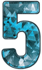 Kaz_Creations Numbers Blue Crystal 5 - δωρεάν png