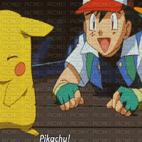 pokemon ash and pikachu gif bg fond