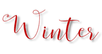 Winter Text Red White - Bogusia - PNG gratuit