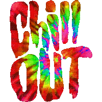 text chill out colorful